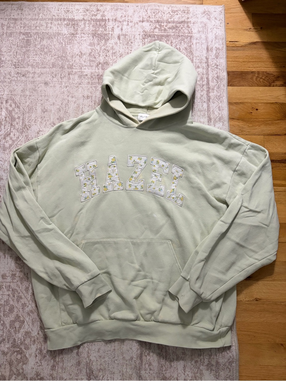 Hazel Boutique Pale Green Hooded Sweatshirt